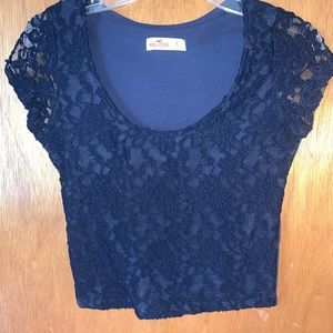 Hollister - laced crop top
